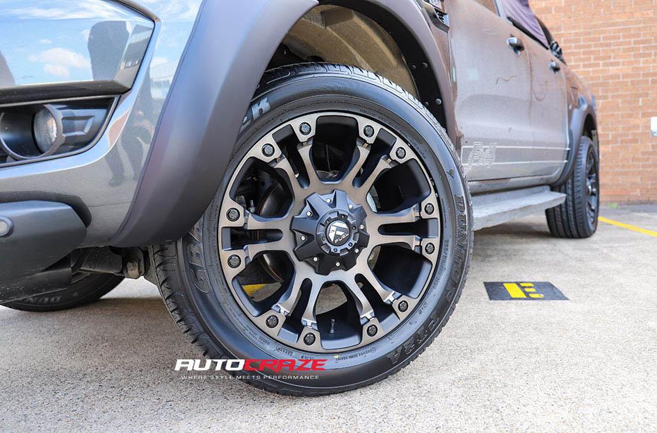 FORD-RANGER-VAPOR-BLACK-MACHINED-WITH-DARK-TINT